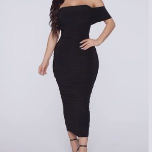 Black off the shoulder dress